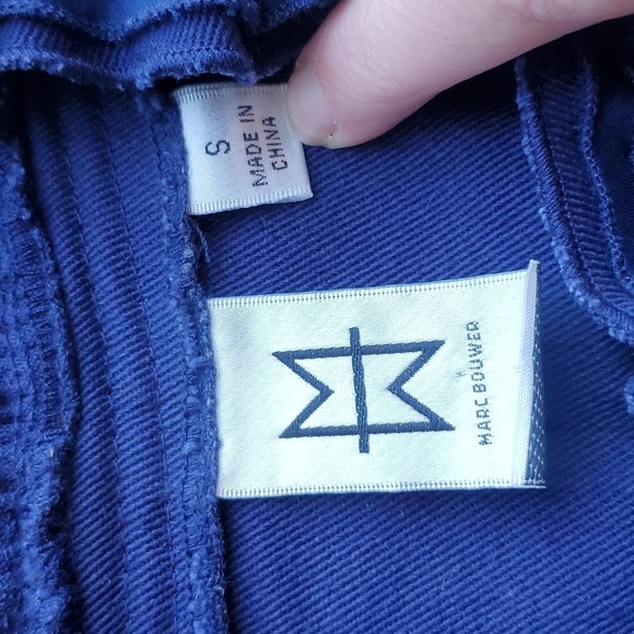 M by Marc Bouwer Navy Ruffle Trim Twill Jacket with Pockets S - Picture 5 of 8